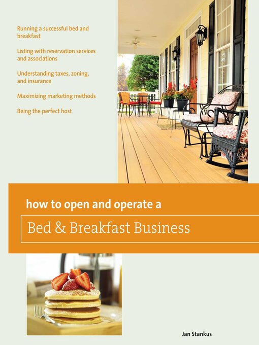 Title details for How to Open and Operate a Bed & Breakfast by Jan Stankus - Available